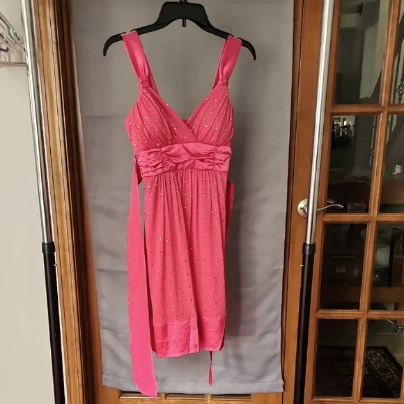 strapless open back dress Austin Convertible Maxi Dress in Hot Pink| Pink Oversized Maxi Dress | Pink  Bridesmaid Dress